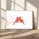 Cardinal Bird Canvas Wall Art - Male and Female Cardinal by MyGreatCanvas | Canvas Wall Art Prints | Photo Prints & Wall Decor