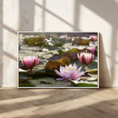 Lotus Flower Wall Art Canvas Print, Water Lily Large Wall