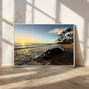 Tropical Beach Wall Art - Stunning Ocean Sunset Canvas Print