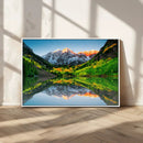Maroon Bells Lake Wall Art Canvas Print – Framed Majestic
