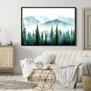 Pine Forest Wall Art Canvas Print – Misty Mountains Foggy by MyGreatCanvas | Canvas Wall Art Prints | Photo Prints & Wall Decor