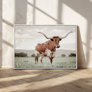 Texas Longhorn Wall Art – Framed Spotted Cattle Canvas by MyGreatCanvas | Canvas Wall Art Prints | Photo Prints & Wall Decor