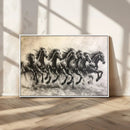 Running Horses Wall Art Canvas Print – Framed Monochrome by MyGreatCanvas | Canvas Wall Art Prints | Photo Prints & Wall Decor