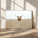Texas Longhorn Wall Art Canvas Print – Framed Lone Cattle by MyGreatCanvas | Canvas Wall Art Prints | Photo Prints & Wall Decor