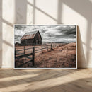 Rustic Barn Wall Art Canvas Print – Framed Moody Field Scene by MyGreatCanvas | Canvas Wall Art Prints | Photo Prints & Wall Decor