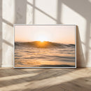 Calm Water Wall Art – Framed Sunset Waves Canvas Artwork, by MyGreatCanvas | Canvas Wall Art Prints | Photo Prints & Wall Decor