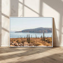 Desert Lake Wall Art – Framed Cactus Mountain Canvas by MyGreatCanvas | Canvas Wall Art Prints | Photo Prints & Wall Decor