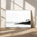 Surfer Cliffs Wall Art Canvas Print – Framed Black White by MyGreatCanvas | Canvas Wall Art Prints | Photo Prints & Wall Decor