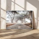 Cypress Tunnel Wall Art – Framed Misty Road Canvas Artwork, by MyGreatCanvas | Canvas Wall Art Prints | Photo Prints & Wall Decor