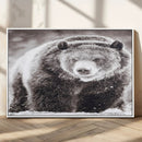 Grizzly Bear Wall Art Canvas Print – Framed Rustic Lodge Art by MyGreatCanvas | Canvas Wall Art Prints | Photo Prints & Wall Decor