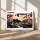 Modern Mount Fuji Wall Art Canvas Print – Framed Abstract