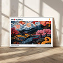 Modern Japanese Wall Art Canvas Print – Framed Abstract