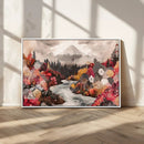 Mountain Wall Art Canvas Print – Framed Autumn Forest
