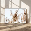 Pampas Grass Wall Art Canvas Print – Framed Neutral Tones