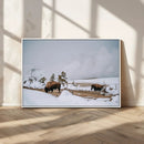 Bison Wildlife Wall Art Canvas Print – Framed Snowy Prairie by MyGreatCanvas | Canvas Wall Art Prints | Photo Prints & Wall Decor