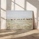 Bison Herd Wall Art Canvas Print – Framed Western Bison