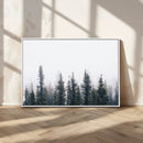Foggy Forest Wall Art Canvas Print – Framed Misty Pines