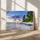 Tropical Beach Wall Art Canvas Print – Framed Sunset Glow by MyGreatCanvas | Canvas Wall Art Prints | Photo Prints & Wall Decor