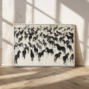 Wild Horse Stampede Wall Art Canvas Print – Monochrome by MyGreatCanvas | Canvas Wall Art Prints | Photo Prints & Wall Decor