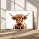 Scottish Highland Cow Canvas Print, Framed Highland Cow
