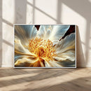 Golden Abstract Flower Canvas Wall Art, Modern Botanical by MyGreatCanvas | Canvas Wall Art Prints | Photo Prints & Wall Decor