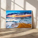 Ocean Waves Wall Art Canvas Print Ocean Waves Beach Sunset by MyGreatCanvas | Canvas Wall Art Prints | Photo Prints & Wall Decor