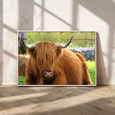Highland Cow Wall Art, Rustic Farm Animal Canvas Print, Long by MyGreatCanvas | Canvas Wall Art Prints | Photo Prints & Wall Decor