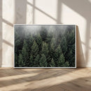 Dense Evergreen Forest Wall Art, Misty Morning Fog, Pine by MyGreatCanvas | Canvas Wall Art Prints | Photo Prints & Wall Decor