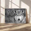 Wild Wolf Blue Eye Wall Art Canvas Print