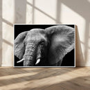 Big Elephant Close Up Wall Art Canvas Print