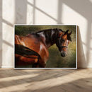 Majestic Brown Horse Wall Art Canvas Print – Framed