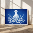 Large 3-Panel Blue Octopus Canvas Wall Art | Coastal Marine by MyGreatCanvas | Canvas Wall Art Prints | Photo Prints & Wall Decor