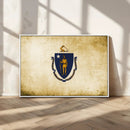 Massachusetts Flag Wall Art Canvas Print