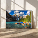 Moraine Lake 3-Panel Wall Art, Majestic Mountain and Lake by MyGreatCanvas | Canvas Wall Art Prints | Photo Prints & Wall Decor