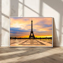 Paris Eiffel Tower Sunset Canvas Wall Art Print - Iconic