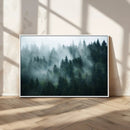 Misty Forest Wall Art – Serene Green Landscape Canvas Print, by MyGreatCanvas | Canvas Wall Art Prints | Photo Prints & Wall Decor