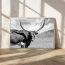 Cattle Wall Art Longhorn Cow Canvas Print