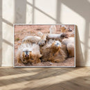 Lion Pair Wall Art Canvas Print – Framed Wildlife Scene with