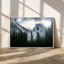 Wall Art Foggy Forest Landscape Canvas Print