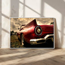 Red Classic Car Wall Art Canvas Print