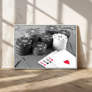 Poker Game Cards Wall Art Canvas, Multi Panel Wall Art
