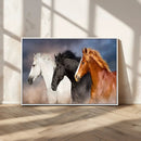 Animal Wall Art Three Horses Farmhouse Art Canvas, Framed by MyGreatCanvas | Canvas Wall Art Prints | Photo Prints & Wall Decor