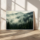 Captivating Misty Forest Wall Art Premium Canvas Print a