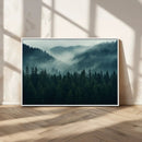 Captivating Misty Forest Wall Art Premium Canvas Print,