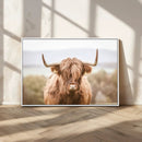 Scottish Serene Highland Cow Canvas Wall Art – Serene
