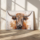 Vintage Scottish Highland Cow Cattle Art, Scottish Highland