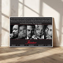 Thinker Quintet Canvas Wall Art – Martin, Obama, Malcolm X,