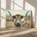 Texas Cow Longhorn Wall Art Canvas Print for Farm House Wall