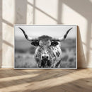 Texas Cow Longhorn Wall Art Canvas Print for Farm House Wall by MyGreatCanvas | Canvas Wall Art Prints | Photo Prints & Wall Decor