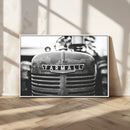 Vintage Farmall Tractor Wall Art Canvas Print, Rustic